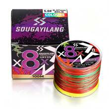 SOUGAYILANG 8-Strand Braided Fishing Line 100m/300m/500m Multi-Color Wear-Resistant Multi-Strand Fishing Line, Suitable For Saltwater And Freshwater Outdoor Fishing Accessories - Multicolor - View 12