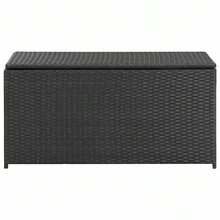 vidaXL Garden Box Cushion Box Storage Box Garden Trunk Chest Box Storage Box Cushion Box Garden Poly Rattan 100x50x50cm Black - Black - View 7