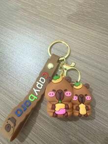 1 buah Gantungan Kunci Kartun Capybara, Gantungan Kunci Boneka Silikon Lucu, Cocok untuk Mobil, Tas, Mesin Penjual Otomatis, Sempurna untuk Pemakaian Sehari-hari, Hadiah yang Bagus untuk Teman - MultiWarna - View 8