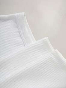 CELILIN Women's Comfortable Mock Neck Ribbed Tank Top, Soft Slim Fit Sleeveless Layering Essential For Everyday Versatile Outfits - White - View 10