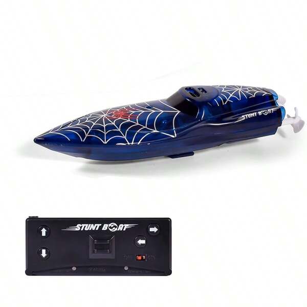 2.4G Remote Control Stunt Boat High-Speed RC Racing Boat 360° Rotating Electric Toy Boat RC Speedboat Kids Pool Lake Water Play Toy Birthday Gift For Boys And Girls
