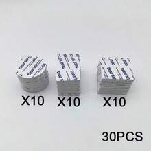 30pcs Mixed EVA Double-Sided Adhesive Tape, (10pcs Each Shape: Rectangle, Square, Round), 3mm Thick, Strong Adhesive For Wall, Floor, Door, Plastic - Suitable For Car, Home, Factory, Office, Office Supplies | Decorative Adhesive | Durable Adhesive - Sets - View 11