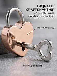 1/2pcs Premium Alloy Mini Heart Lock, Anti-Rust Anti-Theft Metal Padlock, Creative Beautiful Decorative Heart-Shaped Lock - High-Quality Alloy Material, Durable And Wear-Resistant, Electroplated Anti-Corrosion, Mini Easy To Carry, Suitable For Room Cabinet Door Lock Protection, Luggage Bag Anti-Theft, Diary Protection. Exquisite Anti-Rust Personalized Blue Lock, Compact Anti-Theft Auxiliary Door Lock, Beautiful Decoration For Cabinet Storage, Practical Lock Protection Cabinet Storage Accessory - Multiple Styles - View 8