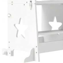 2-In-1 Toddler Step Stool With Safety Rail For Kitchen, Bathroom, White - T0001-01-14495 - View 3