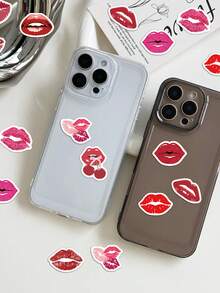 500 Pcs/Roll Red Lips Stickers-Y2K-Style Design-Perfect For Scrapbooks, Water Bottles, Suitcases, And Party Favors - Multicolor - View 5
