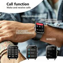 Jam Tangan Pintar Unisex Tahan Air IP68, Kompatibel dengan Smartphone/Sistem Android, Pemantauan Kesehatan dengan Pelacakan Detak Jantung, Tidur, Langkah, Kalori, Tekanan Darah, Daya Tahan Baterai 10 Hari, Ideal untuk Mendaki, Olahraga Luar Ruangan, Hadiah - View 4