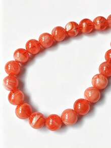 1pc Bohemian Round Bead Faux Agate Exaggerated Minimalist Women's Beaded Necklace Party Gathering Colorful Neck Chain - Mixed Colors Random - necklace - View 22