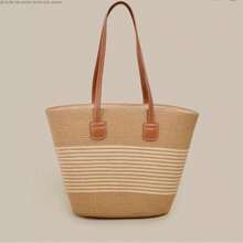 Straw Hat + Straw Bag Set, Women's Casual Vacation Outfit, Includes Straw Handbag And Wide-Brim Straw Hat, New Straw Sun Hat And Straw Shoulder Bag, Beach Handbag, Suitable For Summer Outdoor Travel And Vacation - Beige - View 9