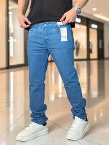 Men's Slim Fit Stretch Denim Jeans - 斯特拉斯堡藍 - 查看 2