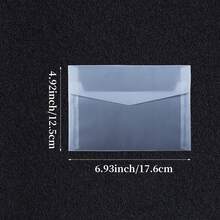 25入 Ins風半透明磨砂硫酸紙信封，多尺寸多款式，含金色貼紙與多色火漆印章貼紙，防水相片卡邀請函賀卡包裝套組，適用小卡、婚禮邀請函、手帳禮物包裝 - 長方形3 - 查看 31