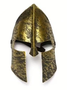 1pc 2 Styles Cool Warrior Half Face Mask | Gold & Black, Ideal For Halloween, Christmas Cosplay, Bar Club Party, Stage Performance And Photography Props - Sparta - View 9