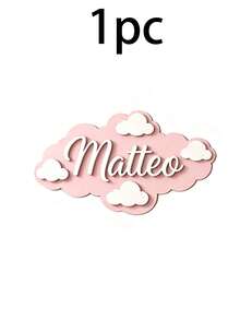 Custom Cloud Name Sign,Personalized Room Decor,Cute Wall Hanging,Customized Nursery Door Sign,Customizable Name Plaque,Bedroom Decor,Birthday Gift - Style a - View 10