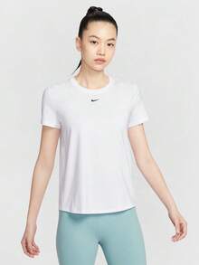 Nike Dri-Fit One Classic 速乾短袖透氣吸濕排汗套頭 女款 白色 - 白色 - 查看 1