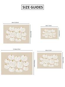 1pc Frameless Neutral Minimalist Halloween Fall Pumpkins Cluster Wall Art Print, Dorm Bedroom Party Gift - Pumpkin - View 8