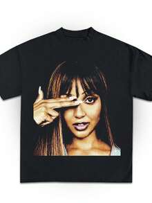 Camiseta Pinkpantheress, Moderna, de Concierto, Vintage, para Fans, Música Pop, Retro - Negro - Ver 6