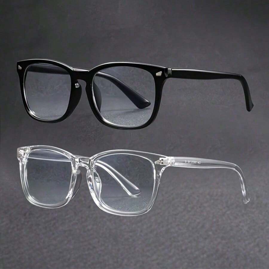 2 Pairs Unisex Polarized Computer Glasses, PC Frame, Anti-Glare Screen - Multicolor - View 1