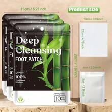 30pcs Deep Cleaning And Care Foot Patch Set, Natural Bamboo Vinegar Ginger Powder Plant Ingredients, Alcohol Free To Enhance Cleaning And Moisturizing, Affordable Foot Comfort Care Massage Pad - Use After Showering At Night, Enjoy Sufficient Rest - 綠色30片 - 查看 11