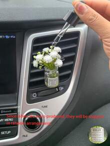 1個/4個 4色花瓶造型汽車出風口夾，迷你花瓶汽車裝飾配件，汽車內飾配件，女性汽車配件 - 彩色 - 查看 9