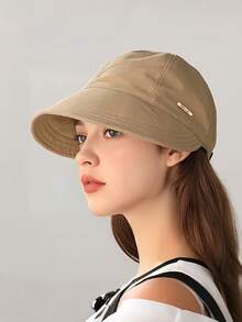 1pc Women's Lightweight Foldable Sun Hat - Adjustable Wide Brim Baseball Cap, Sun Hat, Suitable For All Seasons, Daily Fashion Versatile, Breathable Fabric, Daily Accessory - A - View 5