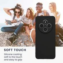 Poco C75, 14C Phone Case, With Camera Protection, Slim Shockproof Flexible Black Matte Soft Silicone Protective Cover - Black - View 5
