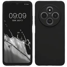 Poco C75, 14C Phone Case, With Camera Protection, Slim Shockproof Flexible Black Matte Soft Silicone Protective Cover - Black - View 6