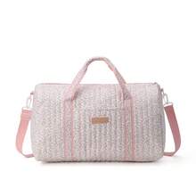 1pc Kids Floral Quilted Crossbody Storage Travel Bag With Double Zippers, Korean Style Gentle Parent-Child Outing, Suitable For All Seasons - Multicolor - View 15