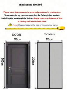 Black Magnetic Screen Door Curtain, Summer Mosquito And Insect Proof Mesh Door Curtain, Easy To Install - Black-edged Door Curtain - View 6