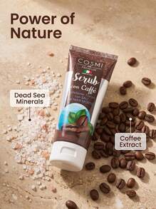 COSMI MILANO Made In Italy, 100ml Body Scrub With Dead Sea Salts, A Natural Exfoliant For Smooth And Radiant Skin, A Gentle Formula With Charcoal, Coffee, Pomegranate, Almonds, And Aloe, Ideal For Purifying,  Deep Body Care, Summer Body Care Products - CAFFE - 查看 2