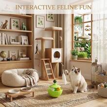 3-In-1 Rolling Ball Cat Toy With Feather Teaser, Bell, Catnip Ball And Rolling Ball, Self-Entertainment Toy, Durable Chew Toy For Kittens And Adult Cats - View 4