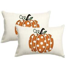 1/2PCS Lying Skeleton Pillowcase, Black And White Star Horror Cushion Cover, Dark Decor Lumbar Pillowcase, Suitable For Sofa Decoration, Single-Sided Without Inner Core - Orange - View 9