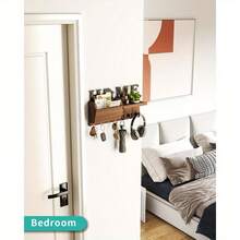 Estante de llaves montado en la pared con organizador de clasificación de correo, ganchos decorativos para llaves para entrada, pasillo, dormitorio, cocina, oficina, solución de almacenamiento para el hogar - Multicolor - Ver 7