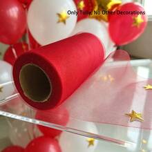 25 Yards Premium Tulle Roll, Multiple Colors Available, 6 Inches Wide, Suitable For DIY Ballet Tutu Making, Halloween, Christmas, New Year, Wedding, Birthday And Party Decoration, Gift And Bouquet Wrapping, Handmade Crafts And More (Tulle Roll Only, No Other Decorations) - Red - View 8