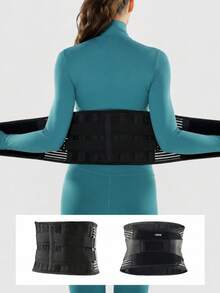 VBOSI Women Men Back Brace, Breathable Lower Back With 6 Stays Anti Skid Adjustable Lumbar Support Belt For Work Gym Fitness Training & Daily Activities - Black - View 5