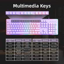 RGB Silent Keyboard And Mouse Combo MageGee GK970 2-In-1 Set LED Backlit Full-Size Numeric Keypad Multimedia And Function Keys Suitable For Office, Gaming, School, PC, Laptop, Classroom Learning, Student Essential - View 6