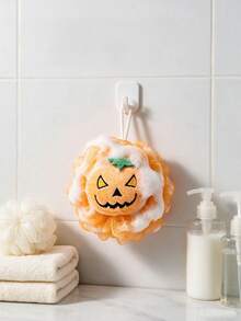 Bola de baño de calabaza de Halloween, bola de ducha de calabaza Jack linda, esponja de baño de malla suave con espuma rica, bola de exfoliación corporal colgante de secado rápido, bola de ducha exfoliante suave, adorno decorativo lindo para el baño, regalo de Halloween - multicolor - Ver 4