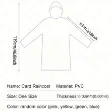 1/6/12pcs Unisex Portable Raincoat, Blue, Pink, Yellow (Random Color) Individually Packaged Loose Emergency Waterproof Cover Disposable Vacuum Card Compressed Raincoat Thickened Rain Poncho For Outdoor Rafting Travel - A - View 7