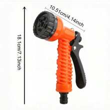 1pc High Pressure Adjustable Multi-Function Garden Nozzle Water Gun, 7 Spray Modes, Universal Interface, Powerful Cleaning, Suitable For Garden Watering, Car Washing And Yard Cleaning, Perfect Birthday And Christmas Gift - View 6