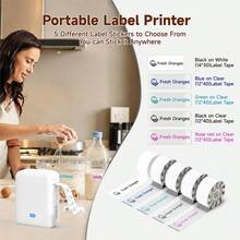 ORICO L12 Portable Label Printer, Mini Thermal Sticker Printer, Create Personalized Address Labels, Transparent Stickers, Customized Exclusive Colorful Name Stickers, Back To School Gift, Gift Labels, Includes 1 Roll Of Transparent Black/Transparent Rose/Transparent Blue/Transparent Green Tape And 1 Roll Of White Labels - White - View 4