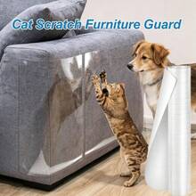 1 Roll Thick Transparent Sofa Protective Film - Anti-Scratch, Waterproof, Easy To Tear And Cut, No ResidueSelf-Adhesive, Suitable For Furniture, Walls, MarbleTabletops And Kitchen Countertops - 20*300cm - View 8