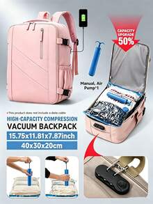 Tas Ransel Kabin Wizz Air Ryanair 40x20x30cm - Kompartemen Laptop 14 Inci, Tas Ransel Perjalanan Anti-Pencurian dengan Kunci Kombinasi, Port Pengisian Daya, Tempat Penyimpanan Sepatu, Cocok untuk Perjalanan Singkat, Tas Kabin, Perlengkapan Perjalanan Ringkas - MultiWarna - View 13