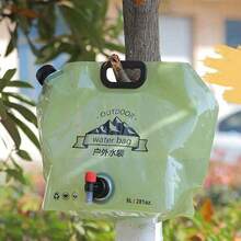1PC Portable Outdoor Camping Water Bag Outdoor Bucket Mountaineering Folding Travel Plastic Soft Storage Large Capacity Handbag - Multicolor - View 8