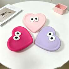 Stiker Ponsel Silikon Warna-warni Macaron Lucu 3D Mata Besar dan Hati, Gaya Gadis Lembut untuk Desktop, Aksesori Dekorasi Ponsel Portabel Kartun Serbaguna - MultiWarna - View 6