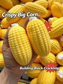 1 buah Mainan Remas Jagung dengan Balok Tersembunyi, Mainan Squishy Pereda Stres Sensori ASMR yang Renyah, Pelepasan Tekanan dengan Pantulan Lambat yang Lembut, Bentuk Makanan Realistis, Cocok untuk Remaja dan Dewasa, Hadiah Meja - MultiWarna - View 8
