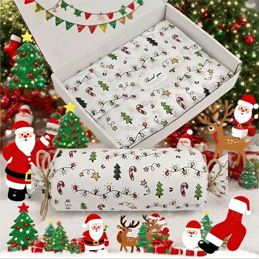 60/30/10 Sheets Christmas Lantern Pattern Tissue Paper, 20*14 Inch Gift Wrapping Paper, Suitable For Christmas, Winter, Thanksgiving, Birthday Gift Wrapping, Bouquet Filling And Party Gift Wrapping, Best For Christmas, Perfect Match For Thanksgiving - Multicolor - View 1
