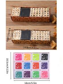 ZABC 41 piezas Juego de sellos de tinta, 40 piezas Sellos de símbolos alfabéticos y numéricos, Sellos pequeños DIY, 2 estilos disponibles: impresos y manuscritos. Regalo de Navidad para familiares y amigos; Regalo de graduación para compañeros de clase. - Multicolor - Ver 38
