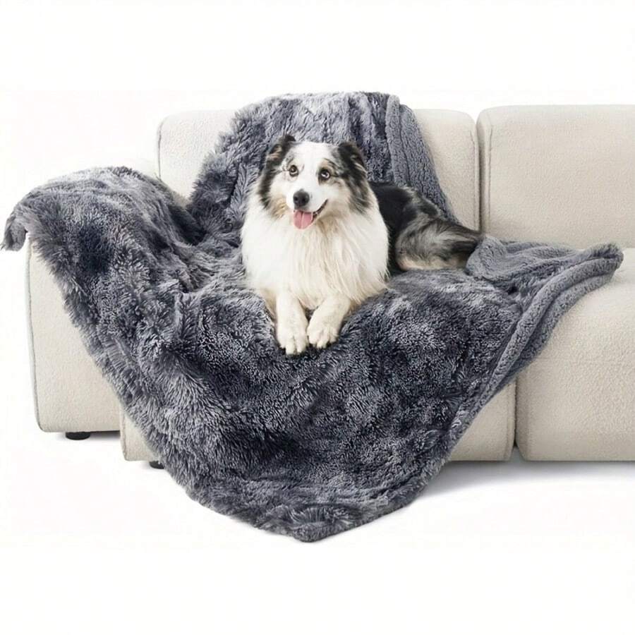 Waterproof Dog Blanket Extra Large Thickened Pet Quilt Cat Warm - Grey - View 1