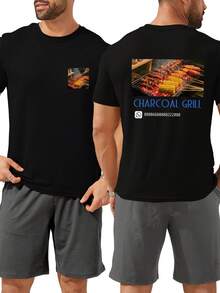 Kaos Polos Unisex Kustom, Unggah Foto & Teks, Pakaian Kerja yang Dipersonalisasi, Membutuhkan Foto Resolusi Tinggi - Hitam - View 5