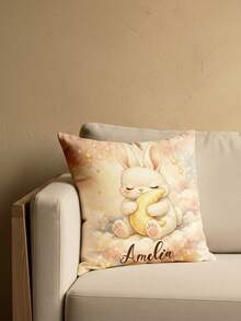 1 buah Sarung Bantal Cetak Teks Personalisasi Kustom, Sarung Bantal Cetak Dua Sisi, Untuk Liburan, Sarung Bantal Nama yang Dapat Disesuaikan, Hadiah untuk Keluarga, Teman, dan Diri Sendiri - Sampanye - View 3