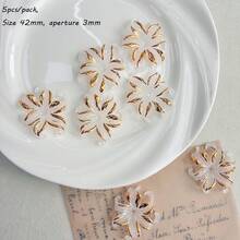 Two Tone Hot Stamping Gold Iris Flower Accessories, Hair Clips, DIY Accessories, Perforated Bracelets, Mobile Phone Chains, Material Matching - Multicolor - View 19