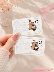 1pc Cute Cartoon Capybara Pattern Lens Protector Film, Compatible With Apple 17 Pro/17 Pro Max/18 Pro/18 Pro Max Models, Full Coverage Rear Camera Protection, Scratch-Resistant And Wear-Resistant, Easy Installation. - Clear - View 7
